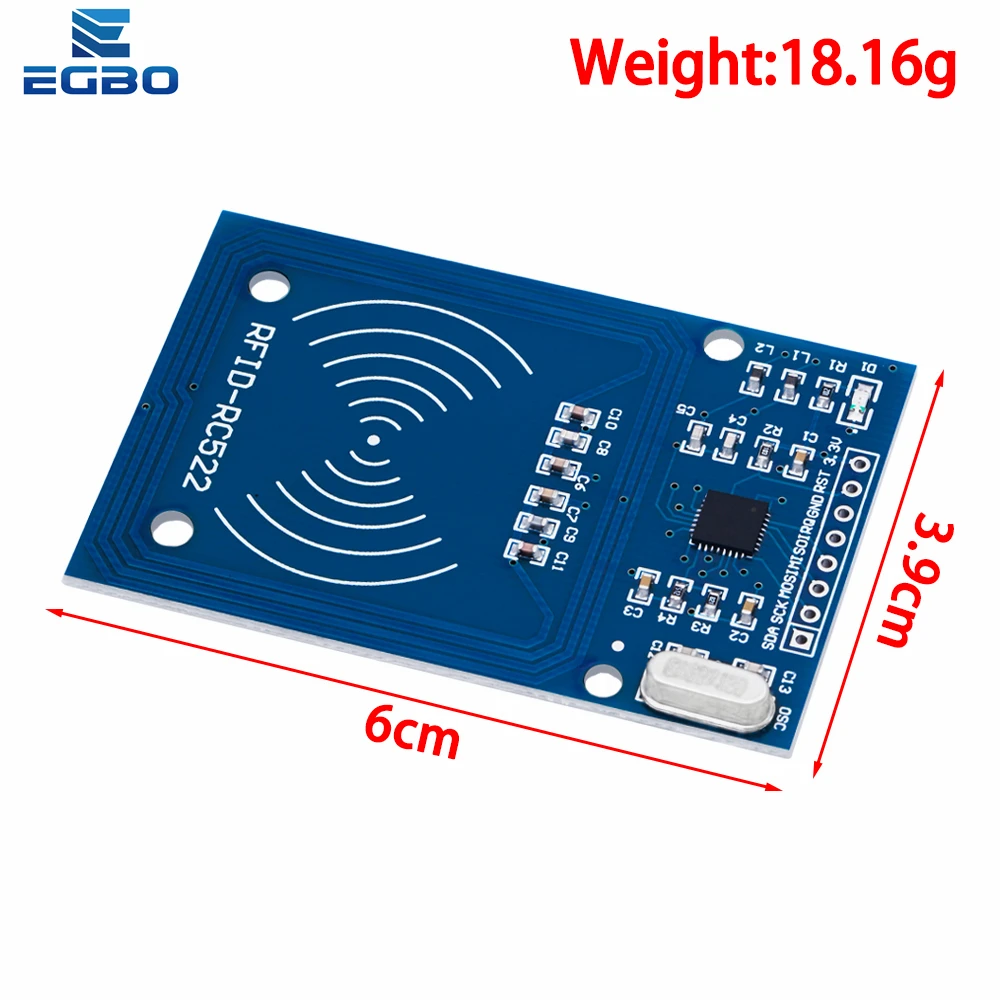 RFID Reader Module 13.56MHz with SPI Interface, Card/Key Proximity Writer