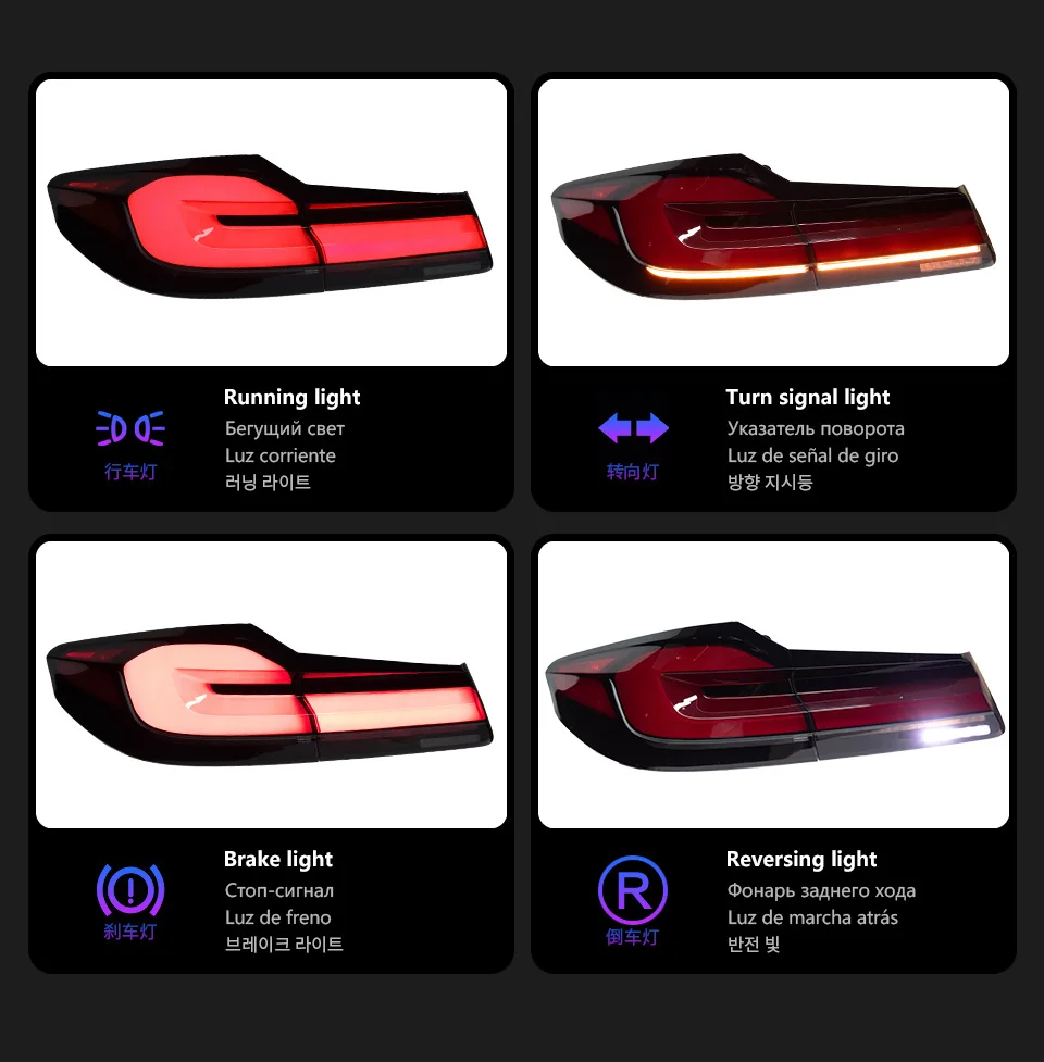 Car Lights for BMW G30 G38 2018-2022 5 Series LED Auto Taillight Assembly Upgrade 2022 Newest Dynamic Signal Lamp Accessories