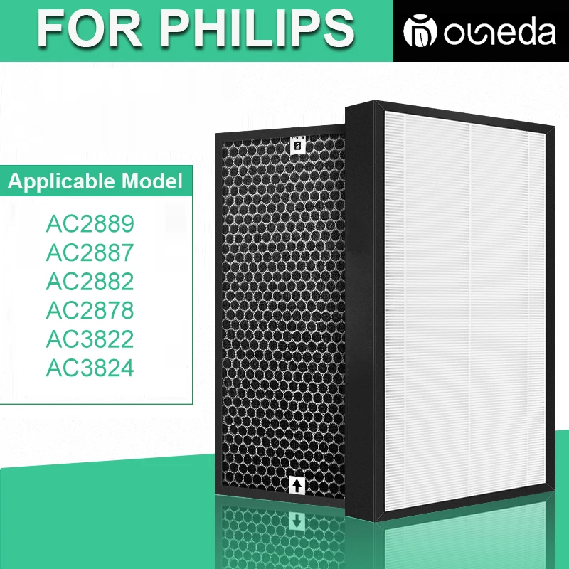 

Фильтр НЕРА и углеродный для очистителя воздуха Philips, комплект аксессуаров FY2420, FY2422, AC2889, AC2887, AC2882, AC2878, AC3822