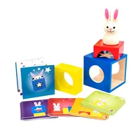 Wooden Magic Box Rabbit Animal Geometric Building Blocks Educational Desktop Game Toy for Kids Ideal Birthday Gift 1