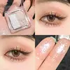 Dream Glittering Purple Eyeshadow Glitter Pearlescent Highlighter Makeup Monochrome Glossy Shiny Eye Shadow Palette