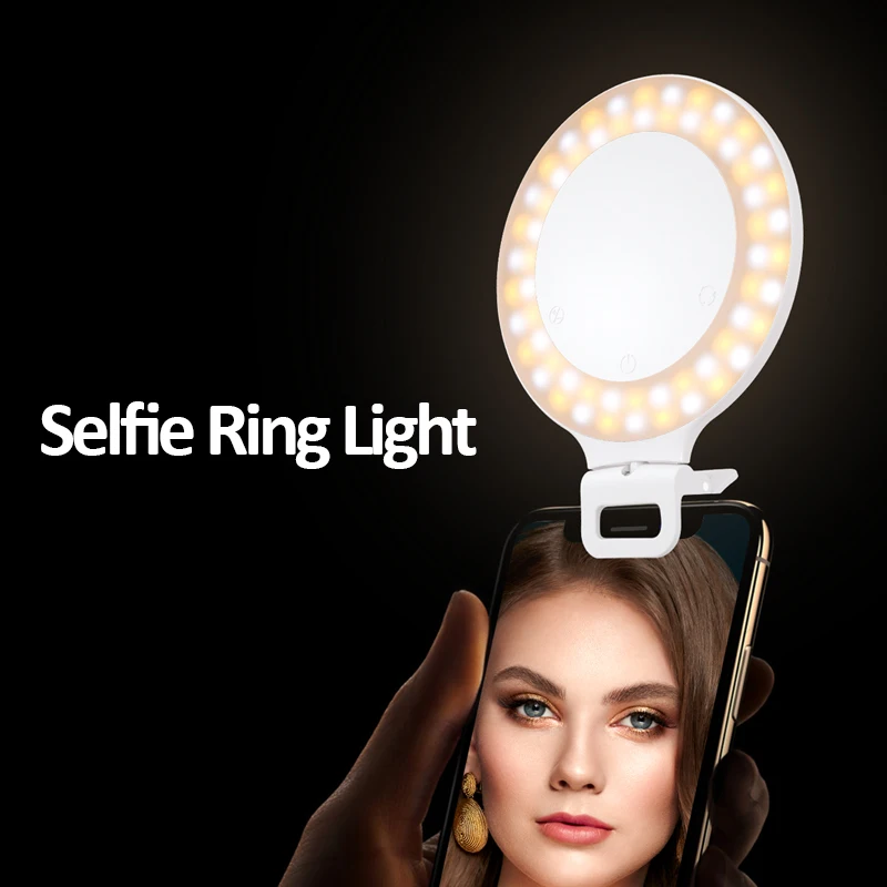 

Selfie Light Clip-on LED Light for IPhone Xiaomi Laptop Tablet Computer Phone Light for Video Conference Zoom Photography Makeup