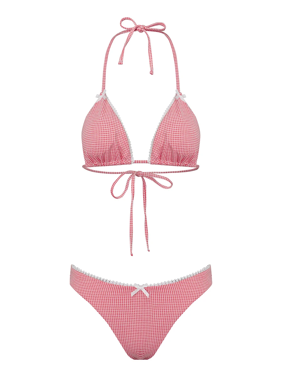 Stylish Floral Print One Shoulder Ruffle Trim High Waisted Bikini Set Trendy Swimsuits Beachwear for Women Summer