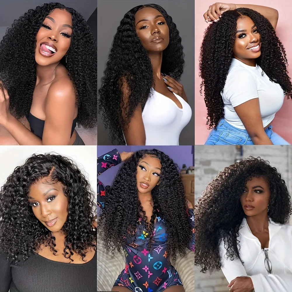 4B 4C Afro Kinky Culy Clips In Human Hair Extensions Brazilian Remy Human Hair Clips in 120G 8Pcs/Set 10-24 Inches For Women
