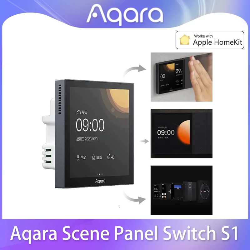 Aqara Smart Scene Panel Switch Voice Light Control ai Gesto Reconhecimento para Homekit Touch Screen s1 3.95