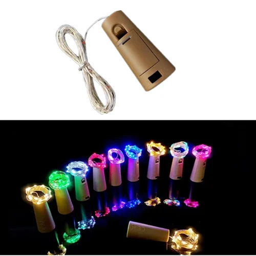 LED 와인 병 코르크, 1/2/3M 코르크 조명 요정 미니 문자열 조명 주류 병 공예 파티 웨딩 장식 5