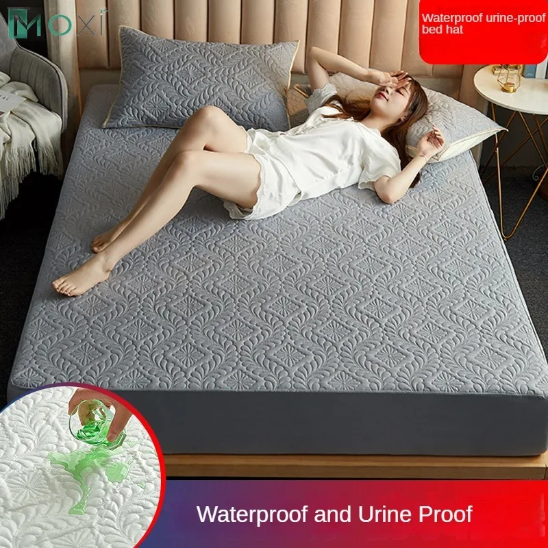 180x200cm Mattress Cover 100% Waterproof Urine Thicker Embossed Mattress Protector Bedspread on The Bed Queen King Twin Size 1Pc