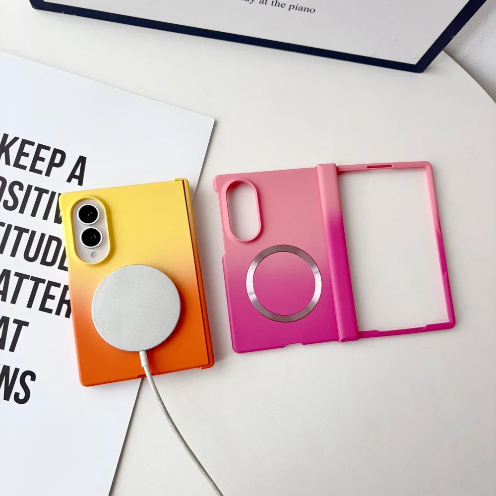 Magnetic Wireless Charging Matte Cover - Double Color Design