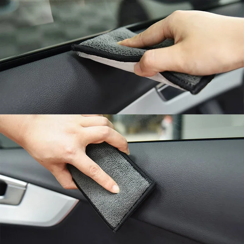 5PCS Double Side Car Interior Scrubbing Sponge for Leather Interior Car Wash Pad No Scratch Car Microfiber Scrubbing Sponge 2