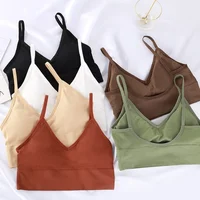Kit 4 ensemble de soutien-gorge sans couture pour femmes, soutien-gorge Sexy en coton au dos beau, sous-vêtements rembourrés confortables et respirants 2