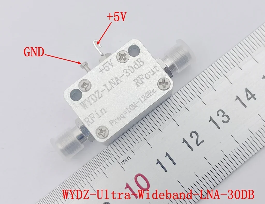 10M-12G 30DB LNA RF Broadband Amplifier Flatness Low Phase Noise Amplifier FOR HAM Radio Receiver Mixer Driver FM UHF VHF