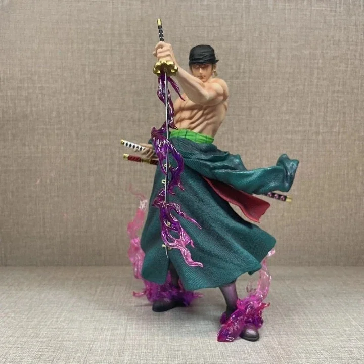 thumbnail image 1 of Figura de One Piece de 27 cm, figura de anime Roronoa Zoro, estatua de Gk Zoro, modelo de PVC, muñeca de dos cabezas, colección, decoración, juguetes, regalo, 1 of 4