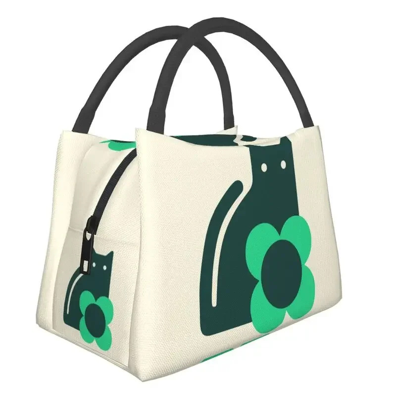 

Orla Kiely Cat Insulated Lunch Tote Bag for Women Scandinavian Portable Cooler Thermal Food Lunch Box Hospital Office