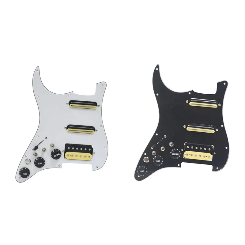 

3-слойный хамбакер Для электрогитары, пикап для левой руки Pickguard с загруженной проводкой Singlecut