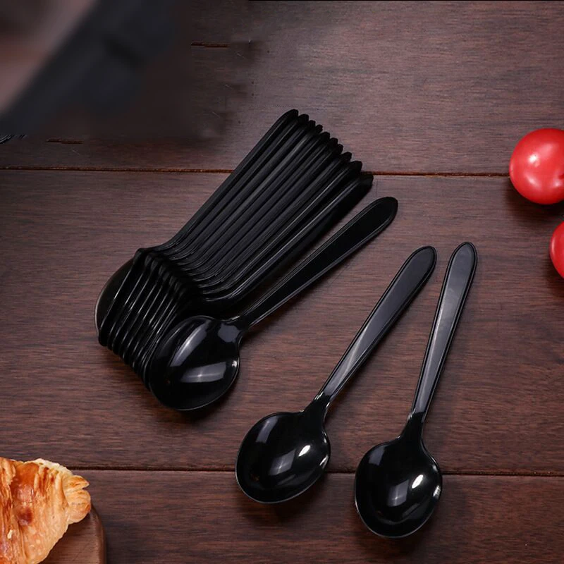 100Pcs Plastic Spoons Disposable Transparent Spoon for Jelly Ice Cream Dessert Appetizer Kitchen disposable dessert spoons,biodegradable cutlery spoon