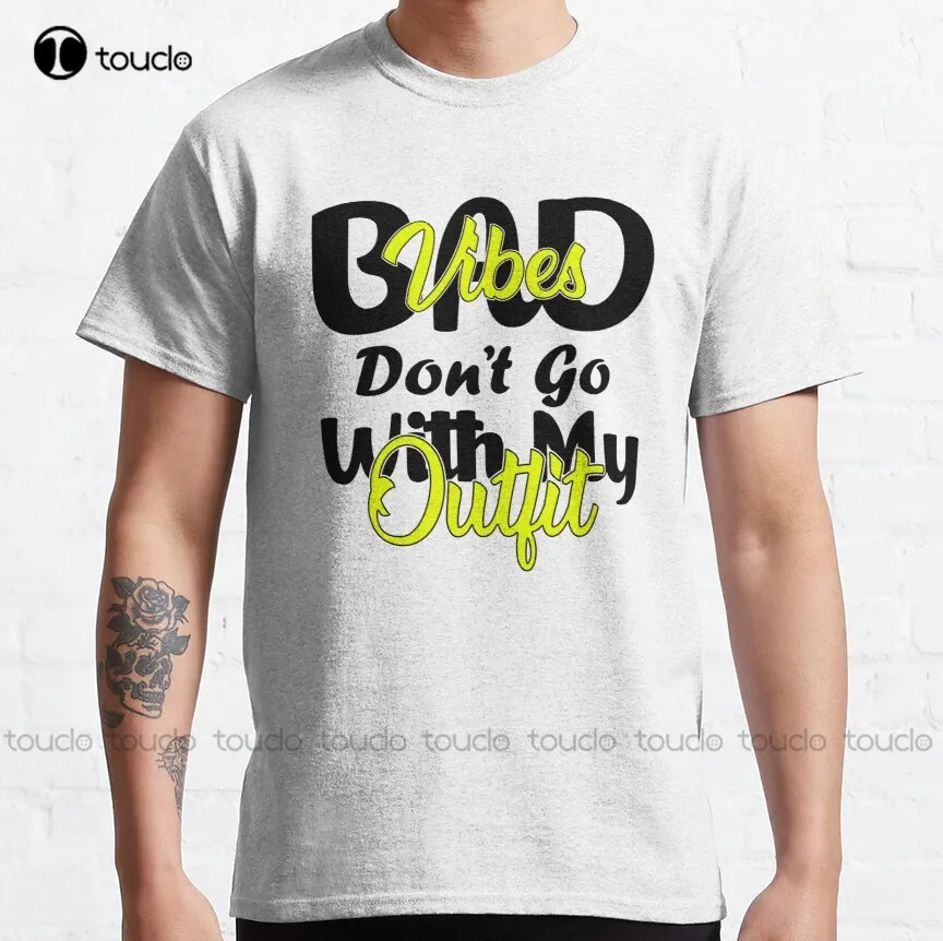 

Плохая вибрация, не идите с моим нарядом, плохая вибрация, Мой наряд для мальчиков, костюм с моим нарядом, цитата, Классическая футболка, новинка