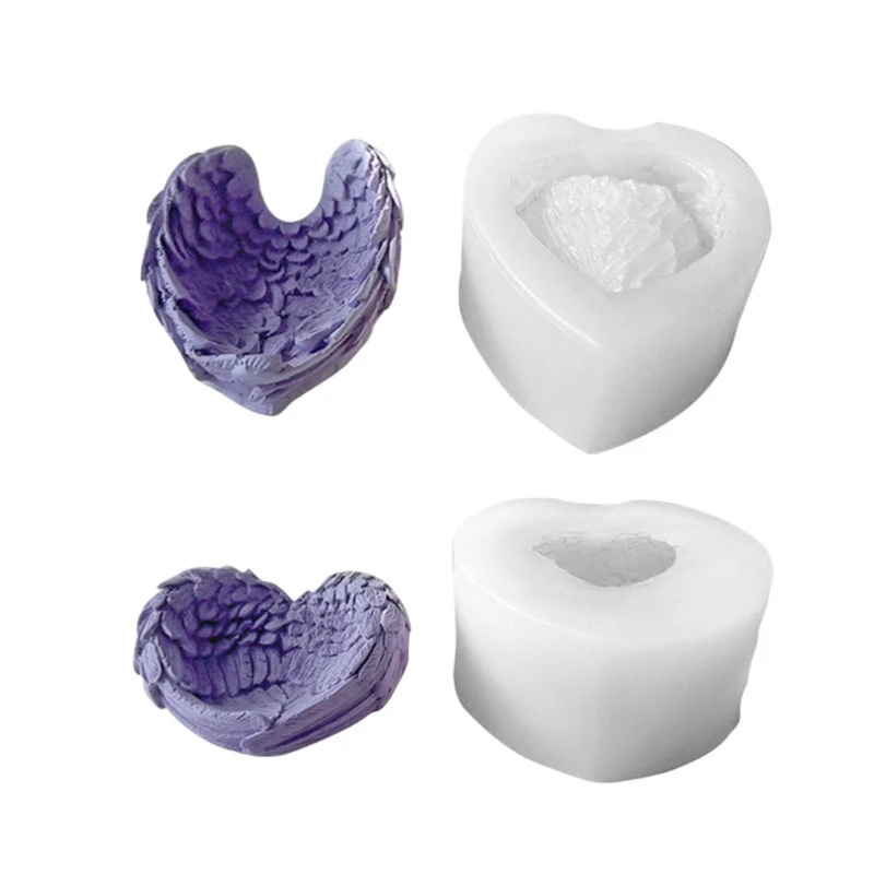 

Heart Mold Heart Wing Resin Casting Mold for Making Gypsum Ornament Birthday Gift Resin Craft