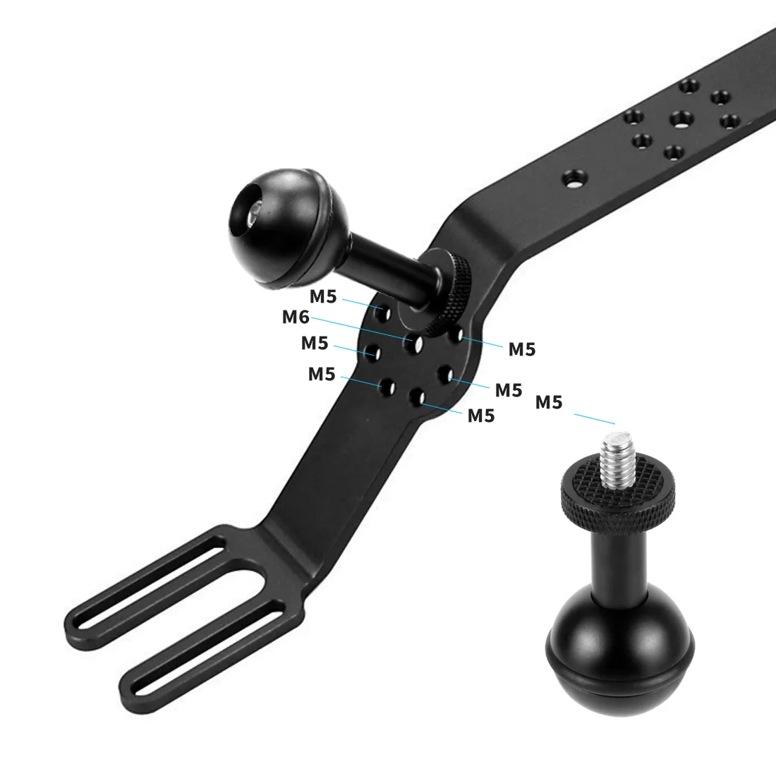 Unterwasser Tauchen Kamera Tablett Griff Grip Expansion Lift Up Halterung für Dual Handheld Halterung DSLR für Gopro 13 für Insta360 X4 – Detail 17