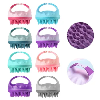 Shampoo Head Scalp Massage Brush, Soft Silicone, Skin Friendly, Hair Washing, Massager Comb, SPA, Beauty Tool, Salon