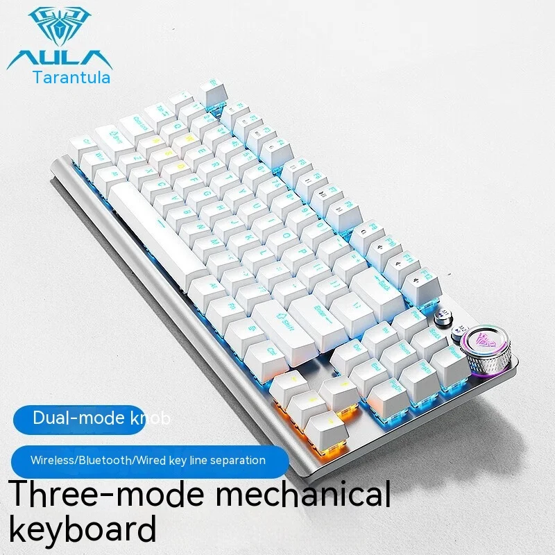 

Беспроводная Проводная клавиатура Tarantula F3001 с Bluetooth, третий ложный осмотр, механическая клавиатура, игровая офисная Беспроводная подсветка, 87 клавиш