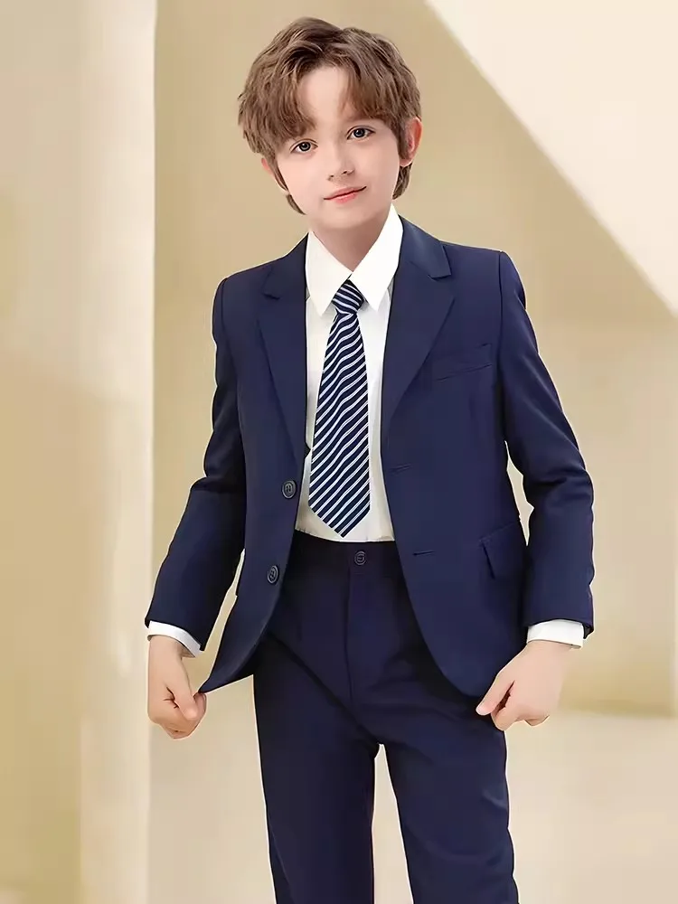 Children Wedding Suit Teenager Kids Piano Ceremony Tuxedo Dress Flower Boys Photograph Blazer Party Performance Costume Boys Suit Set