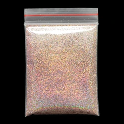 Vibrant Laser Glitter Chrome Nail Powder - Holographic Diamond Rainbow Shimmer Pigment (Rose gold)