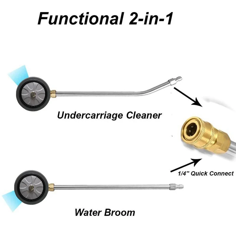High Pressure Washer Car Wash Chassis Washer Water Broom With 45 Degree Angle Bar Under Carriage Cleaner Water Broom