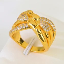 Exquisite Gold - Plated Luxury Geometric Zircon Ring - 8 (Type E)