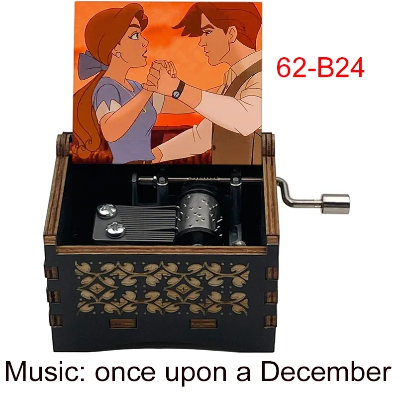 Carousel Music Box Music Box Wooden Color Print Music Box for Girls Toy