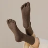 4 Pairs Five Finger Socks Women High Quality Cotton Toe Socks Autumn Spring Middle Tube Sports Socks with Separate Fingers 4