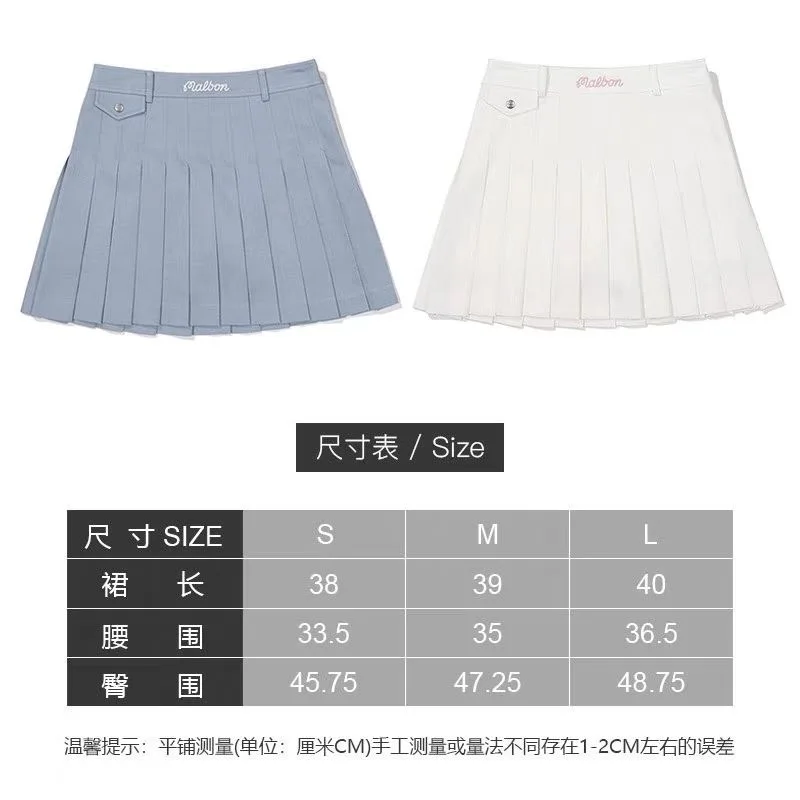 

2023 golf Mini Skirt Women Tennis Skirt Low-waisted Rabbit Small Round Bag PendantTennis Solid School Girl Uniform