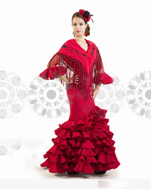 Traje Flamenca ABRIL Strech plumeti