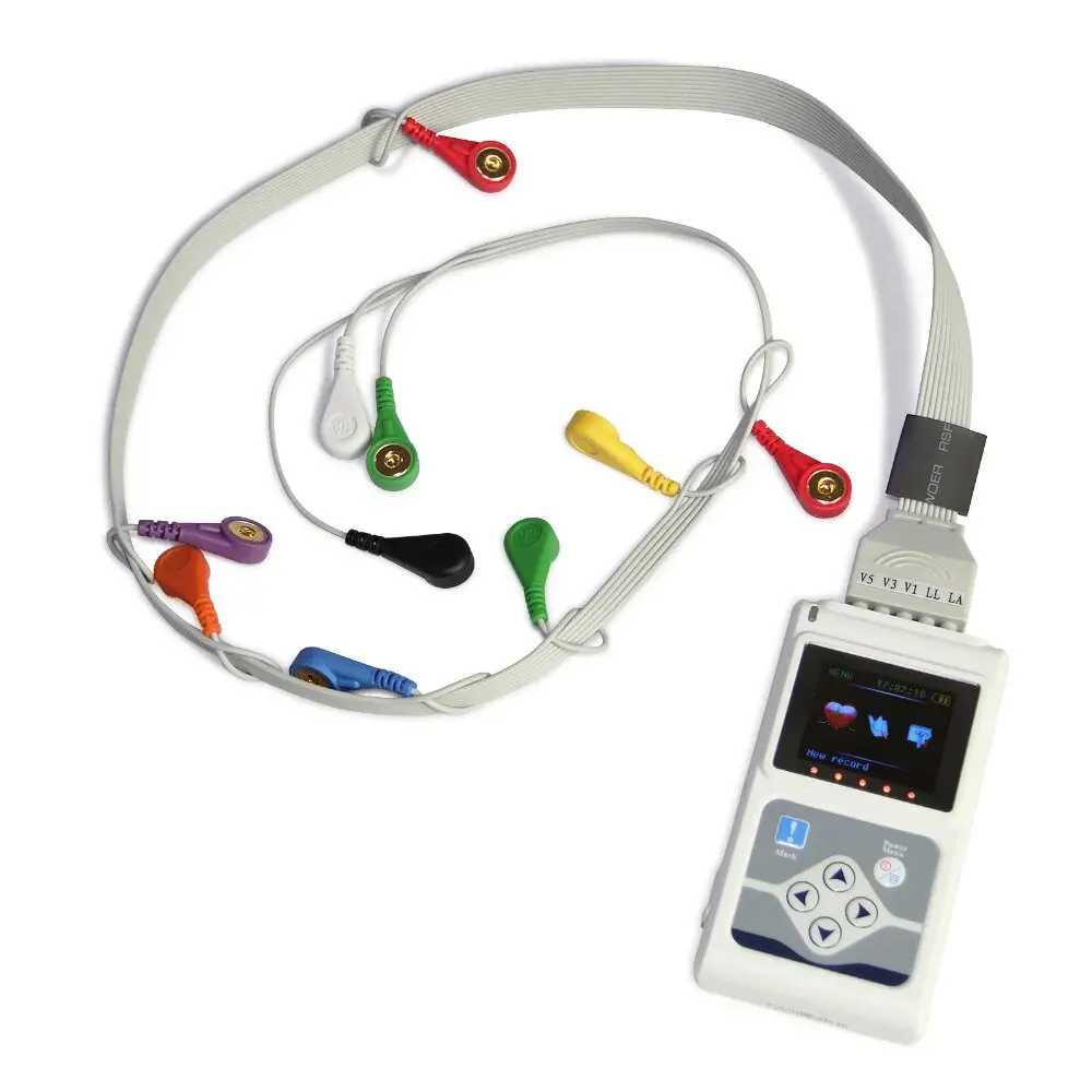 PC Software 12 lead 24h Analyzer TLC5000 Hand-held Dynamic ECG/EKG Holter Monitoring Recorder System analyzer USB ECG Holter