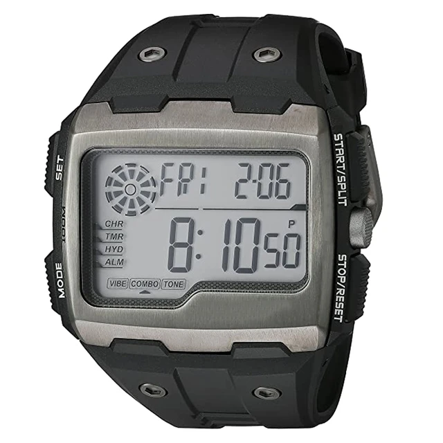 Reloj digital cuadrado para hombre, esfera de números grandes, esfera  grande, impermeable, LED