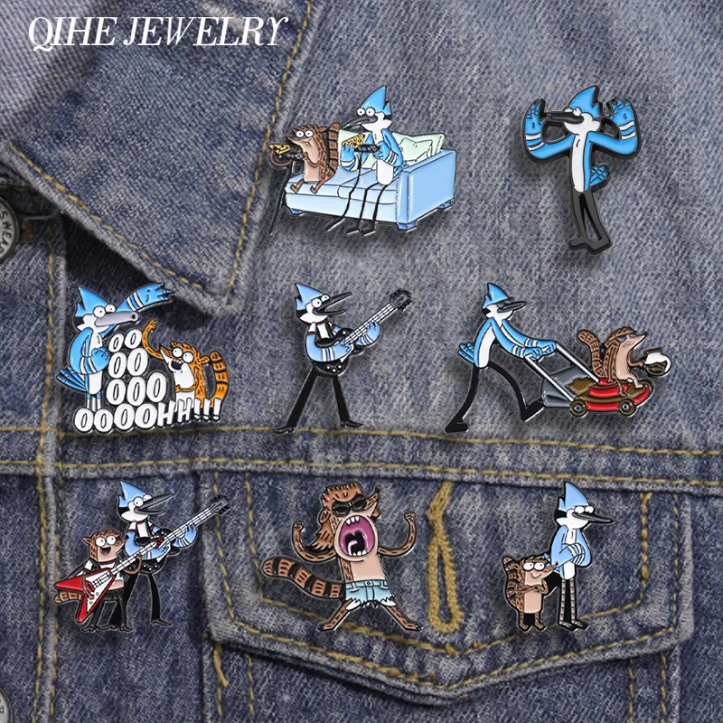 Cartoon Anime Charakter Brosche Emaille Pins Lustige Animation Vogel Metall Broschen Revers Rucksack Abzeichen Punk Schmuck Geschenk für Freund