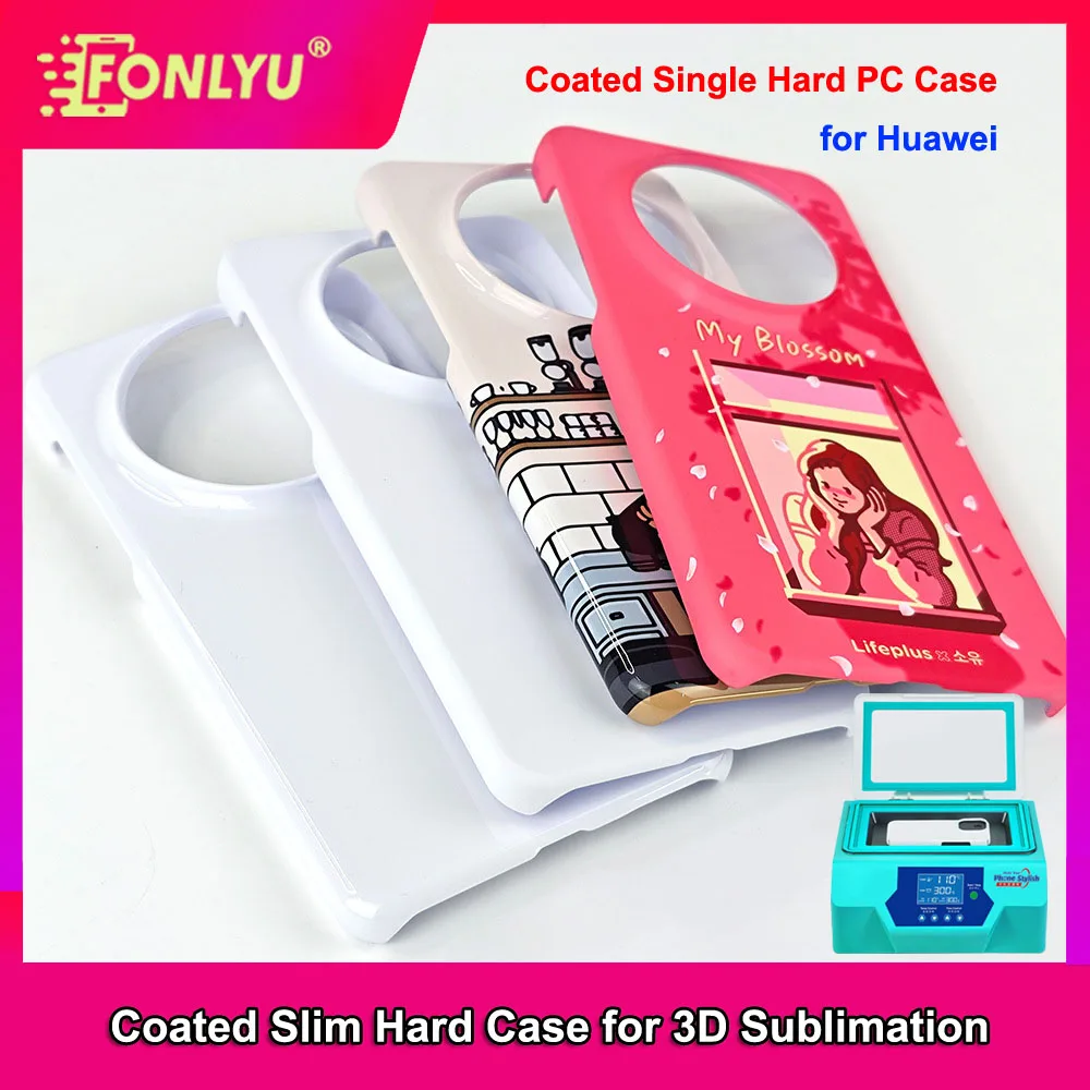 FONLYU 10Pc 3D Film Sublimation Coated Hard Phone Case with Exact Hole and Full Wrap Design