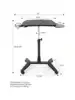 Stand Steady Cruizer Express Mobile Podium | Portable Laptop Stand with Pull Out Mouse Pad and Cup Holder | Pneumatic Si 6
