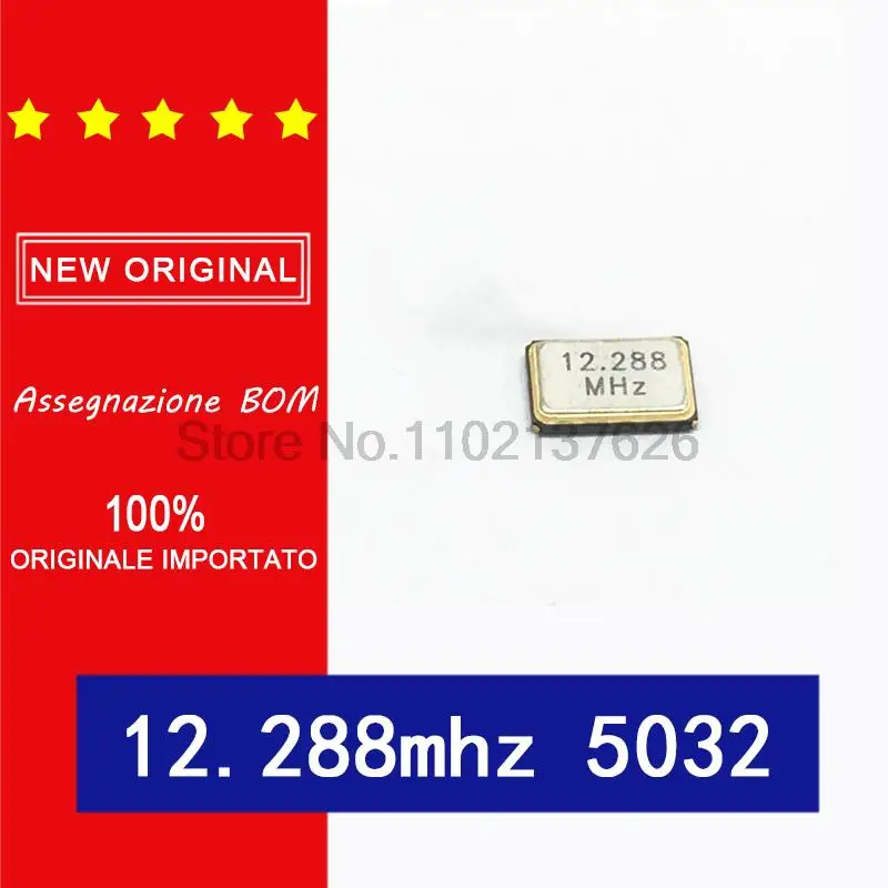 100 Original Chip Active Crystal Oscillator 12.288mhz 5032 5*3.2mm Osc
