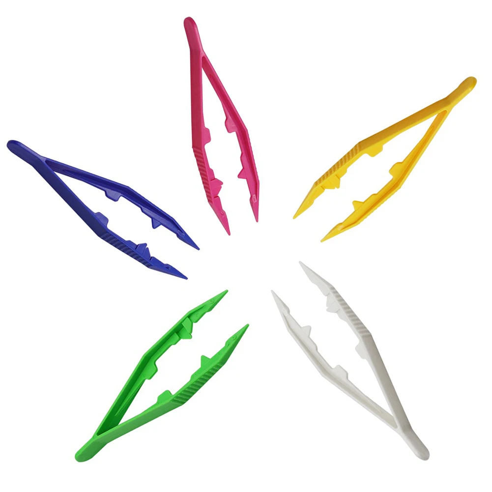 Plastic Clip Tweezers Children DIY Toy Kids Clip Baby Tweezers Toy Kids' Craft For Bead Accessories DIY Handmade Tool 1pcs tweezer tool kids clip beads toy
