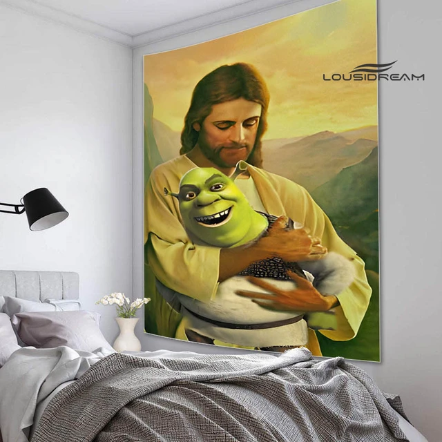 Shrek meme face - Shrek - Tapestry