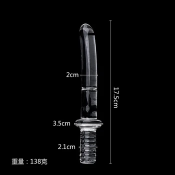 Crystal Glass Dildo Big Anal Plug Sex Toy For Women Beads Vagina Massage For Famale Masturbation Penis G-spot Clitoris Men Adult 5