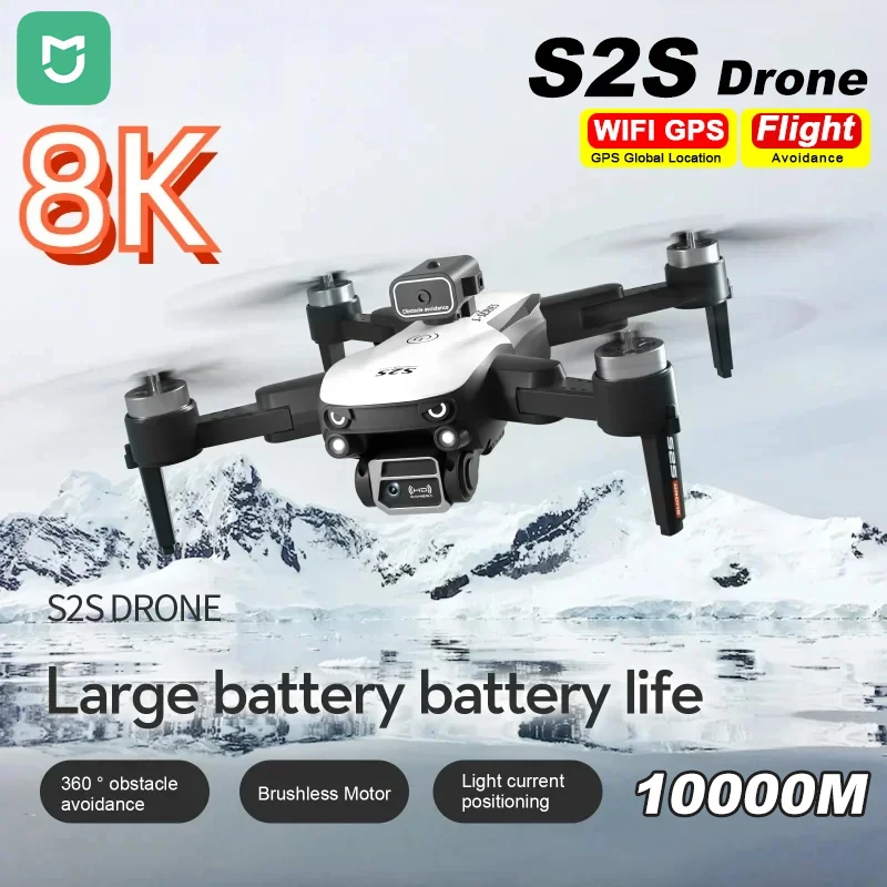 Drone quadcopter Mijia S2S 8K drone 5G GPS professional HD aerial photography dual-camera omnidirectional obstacle brushless avoidance quadrotor