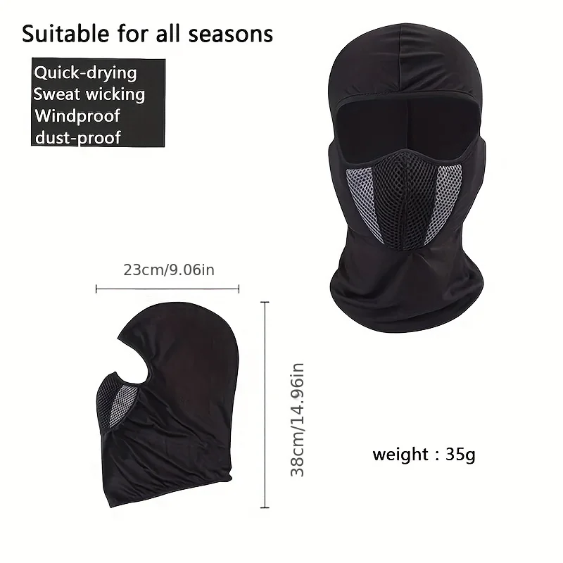 Windproof UV Protection Cotton Balaclava - Full Face & Neck Cover Mask