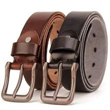 

First Layer Cowhide Washed Retro Denim Personalized Belt 2022 New Men Leather Youth Retro Belt Casual Old Pin Buckle Pants Belt
