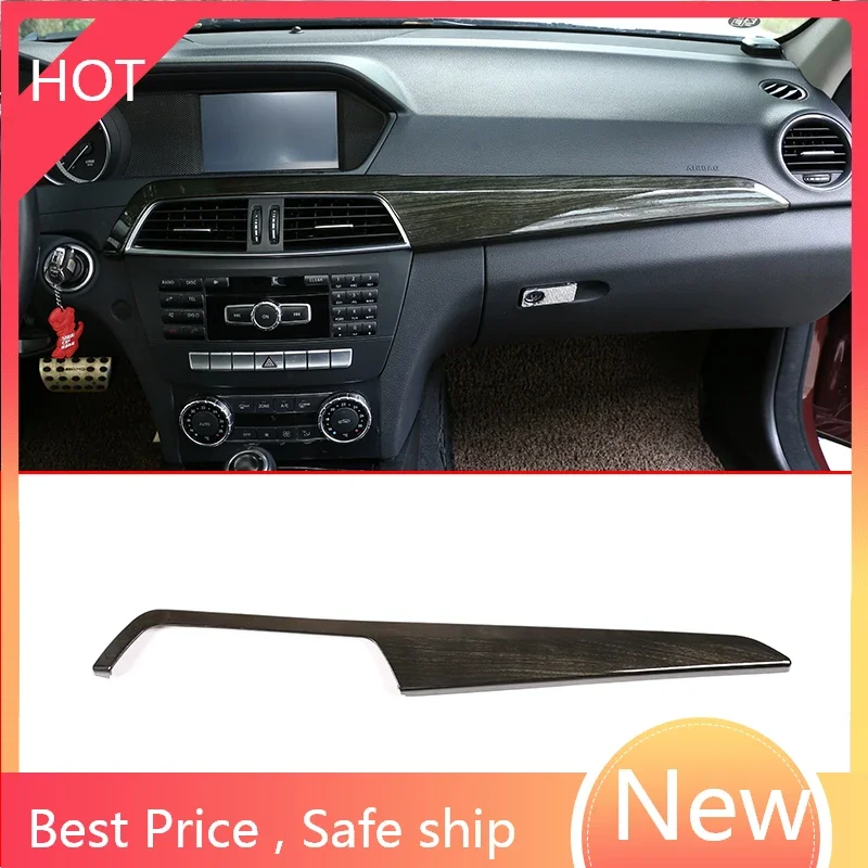 

ABS Black Wood Grain Car Interior Center Console Protection Panel Cover Trim For Mercedes Benz C Class W204 2010-2013 Accessory