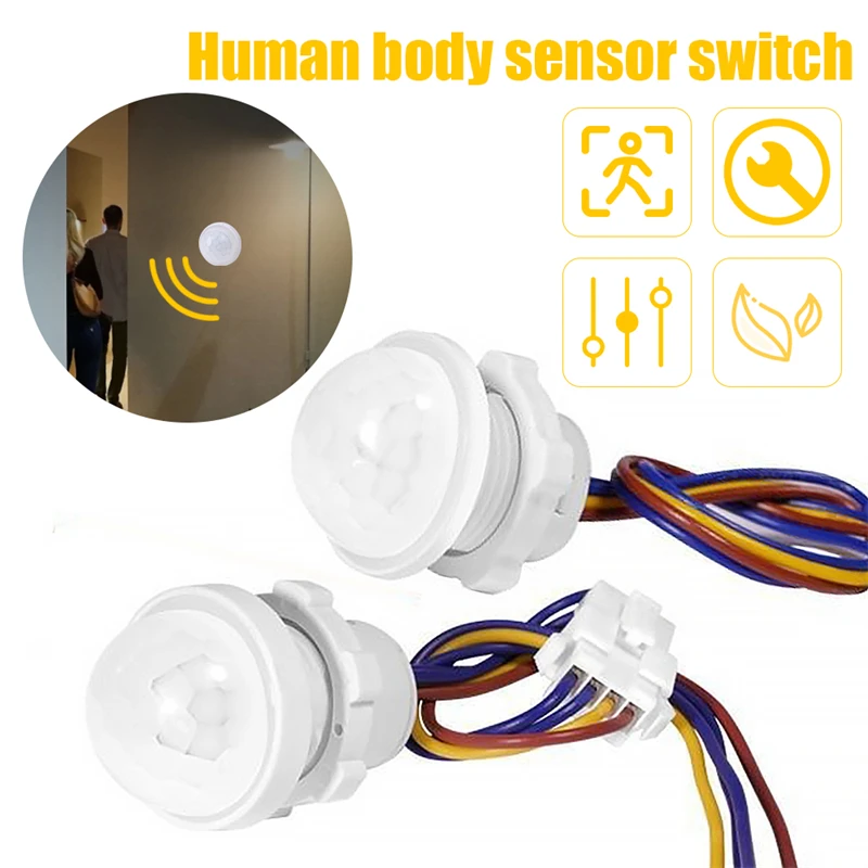 

110/220v Mini LED Sensitive Night Light Home Indoor Outdoor Infrared Light Motion Sensor Detection Automatic Sensor Light Switch