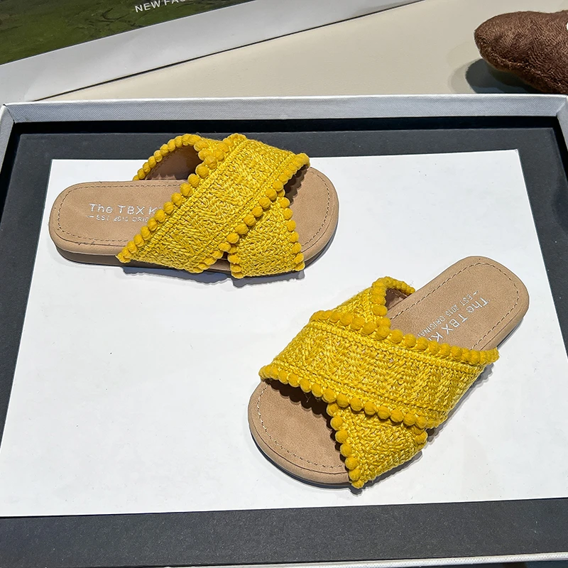 Girls Summer Crochet Sandals Non Slip Lightweight Beach Shoes