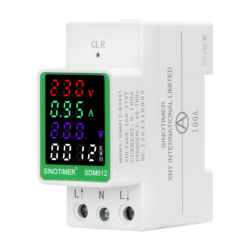 Compteur d'électricité numérique monophasé pour rail DIN DDS528L