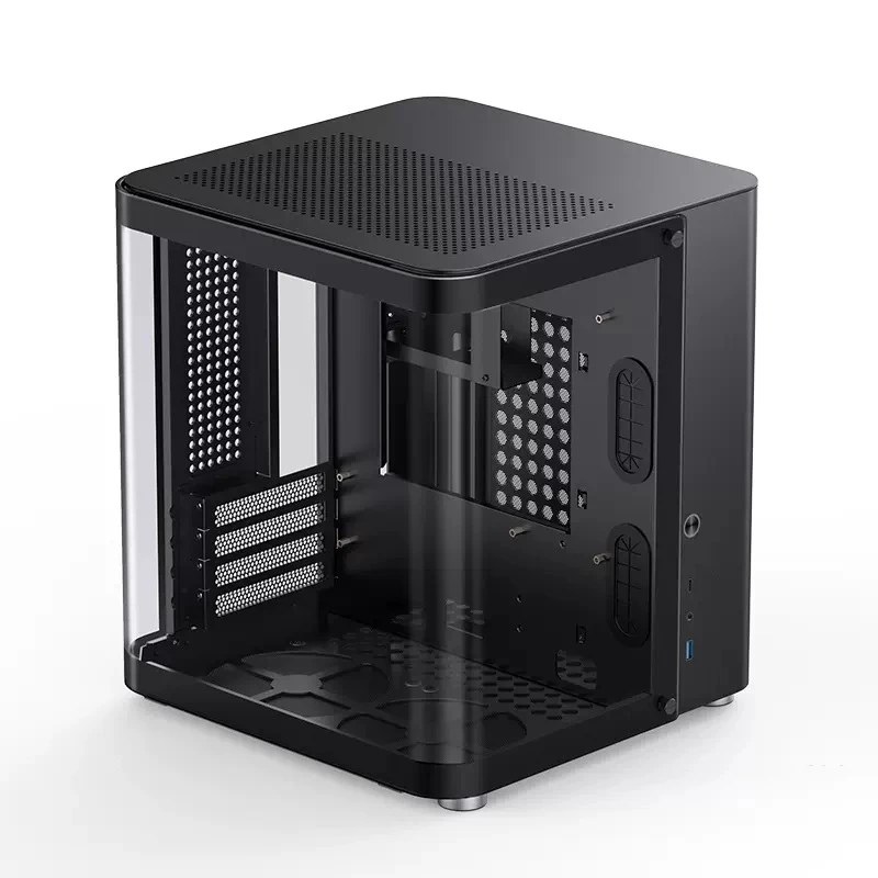 JONSBO TK-1 2.0 Ver M-ATX Chassis with U-shaped Glass Panel Hyperboloid Tempered Glass Subdivision SP ATX PSU for 7800x3d