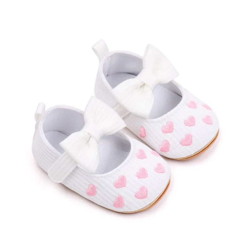 2023 New Baby Shoes Fashion Spring Autumn Infant Girls Princess Shoes Soft Rubber Sole Toddler Crib Shoes Anti-slip First Walker